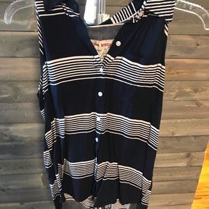 Navy striped tank